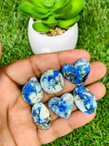 Azurite Turquoise Cabochon • Code A35-A40 • AAA Quality • Natural Azurite Cabs • Azurite Turquoise Pendant