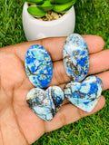 Azurite Turquoise Cabochon • Code A41-A44 • AAA Quality • Natural Azurite Cabs • Azurite Turquoise Pendant