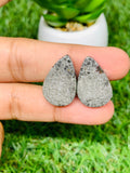 Black Fossil Coral Cabochon Pairs • Code B19-B24 • AAA Quality • AAA Quality • Natural Fossil coral Cabs