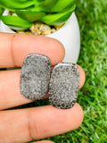 Black Fossil Coral Cabochon Pairs • Code B37-B42  • AAA Quality  • Natural Fossil coral Cabs