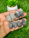 Black Fossil Coral Cabochon Pairs • Code B53-B56 • AAA Quality  • Natural Fossil coral Cabs