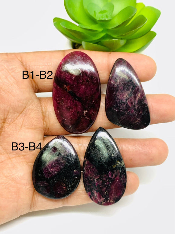 Eudialyte Cabochon • Code B1- B4 • AAAA Quality • Natural Eudialyte Cabs • Eudialyte pendant