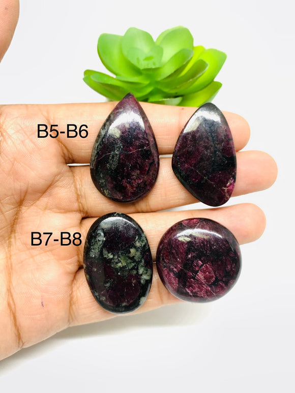 Eudialyte Cabochon • Code B5- B8 • AAAA Quality • Natural Eudialyte Cabs • Eudialyte pendant