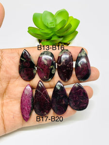 Eudialyte Cabochon • Code B13- B20 • AAAA Quality • Natural Eudialyte Cabs • Eudialyte pendant