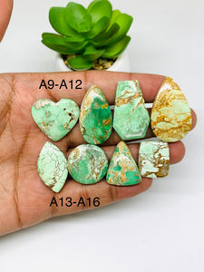 Variscite Cabochon • Code A9- A16 • AAA Quality • Natural Variscite Cabs • Variscite Pendant • Perfect for Jewelry Making