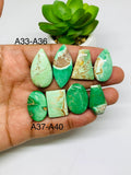 Variscite Cabochon • Code A33- A40 • AAA Quality • Natural Variscite Cabs • Variscite Pendant • Perfect for Jewelry Making