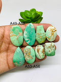 Variscite Cabochon • Code A49- A56 • AAA Quality • Natural Variscite Cabs • Variscite Pendant • Perfect for Jewelry Making