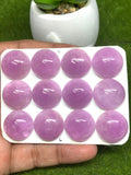 Kunzite Round Cabochon 18 mm Size  AA Quality( Top Quality) - Pack of 1 Piece - Natural Kunzite Cabochon -  Origin Brazil