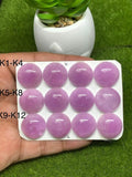 Kunzite Round Cabochon 18 mm Size  AA Quality( Top Quality) - Pack of 1 Piece - Natural Kunzite Cabochon -  Origin Brazil