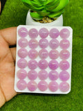 Kunzite Cabochon 12 mm Size  A- Quality( Good Quality) - Pack of 2 Piece - Natural Kunzite Cabochon -  Origin Brazil