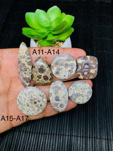 Astrolite Cabochon • Code A11- A17 • AAA Quality • Natural Astrolite Cabs • Astrolite Pendant • From Indonesia •  Perfect for Jewelry Making