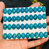 Chrysocolla Cabochon 10X14 mm Size - Pack of 2Pcs - AAA Quality - Natural Chrysocolla cabs - Chrysocolla Oval Cabochon