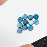 6MM London Blue Topaz Smooth Round Cabs,natural gemstone cabochon , Pack of 1 pc