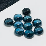 9MM London Blue Topaz Smooth Round Cabs, natural gemstone cabochon , Pack of 1 pc