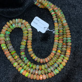 Ethiopian Opal Faceted Roundel Beads 5-8mm size, 16 Inch Strand, Superb Quality, Origin Ethiopia, Video available.