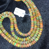 Ethiopian Opal Faceted Roundel Beads 5-8mm size, 16 Inch Strand, Superb Quality, Origin Ethiopia, Video available.