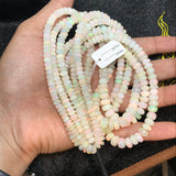 Ethiopian Opal Faceted Roundel Beads 5-8mm size, 16 Inch Strand, Superb Quality, Approx 85 carat .Origin Ethiopia, Video available.
