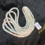 Ethiopian Opal Faceted Roundel Beads 5-8mm size, 16 Inch Strand, Superb Quality, Approx 85 carat .Origin Ethiopia, Video available.