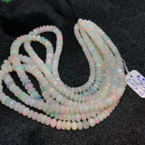 Ethiopian Opal Faceted Roundel Beads 5-8mm size, 16 Inch Strand, Superb Quality, Approx 85 carat .Origin Ethiopia, Video available.