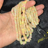 Ethiopian Opal Faceted Roundel Beads 5-8mm size, 16 Inch Strand, Superb Quality, Approx 85 carat .Origin Ethiopia, Video available.
