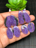 Charoite Cabochon •  Code C25- C28  • AAA Quality •  Natural Charoite Pair Cabs •  Charoite Cabochon