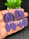 Charoite Cabochon • Code C25- C28 • AAA Quality • Natural Charoite Pair Cabs • Charoite Cabochon