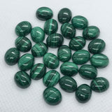 Malachite Cabochon 8X10 mm Size - Pack of 6 Pcs - AAA Quality - Malachite Oval cabochons - Malachite Cabs