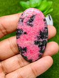 Rhodonite Cabochon • Code R5-R6 • AAA Quality •  Natural Rhodonite Cabs • Rhodonite Pendant