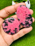 Rhodonite Cabochon • Code R9-R10 • AAA Quality • Natural Rhodonite Cabs • Rhodonite Pendant