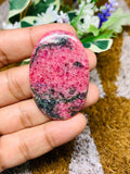 Rhodonite Cabochon • Code R13-R14 • AAA Quality •  Natural Rhodonite Cabs • Rhodonite Pendant