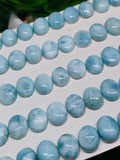 Larimar Cabochon • 8x10 mm Size • Pack of 2 Pcs • Natural Larimar Oval Cabochon • Larimar Cabs • Origin Dominican Republic