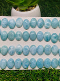 Larimar Cabochon • 10x14 mm Size • Pack of 2 Pcs • Natural Larimar Oval Cabochon • Larimar Cabs • Origin Dominican Republic