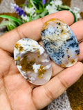 Dendritic Moss Agate Cabochon • Code D9-D10 • AAA Quality • Natural Dendritic Moss Agate Cabs • Moss Agate Pendant