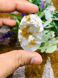 Dendritic Moss Agate Cabochon • Code D9-D10 • AAA Quality • Natural Dendritic Moss Agate Cabs • Moss Agate Pendant