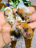 Dendritic Moss Agate Cabochon • Code D19- D22 • AAA Quality •  Natural Dendritic Moss Agate Cabs •  Moss Agate  Pendant