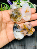 Dendritic Moss Agate Cabochon • Code D23- D26 • AAA Quality •  Natural Dendritic Moss Agate Cabs •  Moss Agate  Pendant