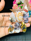 Dendritic Moss Agate Cabochon • Code D39- D44 • AAAA Quality •  Natural Dendritic Moss Agate Cabs •  Moss Agate  Pendant