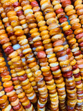 Spiny Shell Oyster Roundel Beads • 6mm Size • 40 cm length • AAA Quality • Natural Shell • Spiny Orange Shell