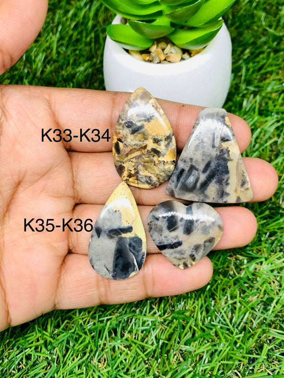 Kawanite Cabochon • Code K33-K36 • AAA Quality • Natural Kawanite Cabs • Kawanite Pendant