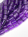 Amethyst 8X10MM • Amethyst Tube shape Beads • Length 40cm, Natural Amethyst • Good Quality • African Amethyst
