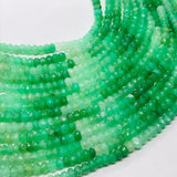 5mm Chrysoprase faceted Roundel beads, Length of strand approx 14 Inch- Chrysoprase Beads