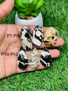 Peanut Wood Jasper Cabochon • Code P7-P12 • AAA Quality • Natural Peanut Wood Jasper Cabs • Jasper Pendant • Perfect for Jewelry Making