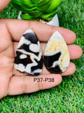 Peanut Wood Jasper Cabochon • Code P37-P38 • AAA Quality • Natural Peanut Wood Jasper Cabs • Jasper Pendant • Perfect for Jewelry Making