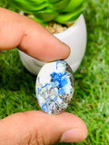 Azurite Turquoise Cabochon • Code A5-A10 • AAA Quality • Natural Azurite Cabs • Azurite Turquoise Pendant