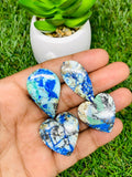 Azurite Turquoise Cabochon • Code A45-A48 • AAA Quality • Natural Azurite Cabs • Azurite Turquoise Pendant