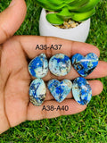 Azurite Turquoise Cabochon •  Code A35-A40 • AAA Quality •  Natural Azurite Cabs • Azurite Turquoise Pendant