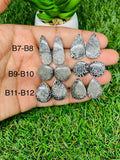 Black Fossil Coral Cabochon Pairs • Code B7-B12 • AAA Quality  • Natural Fossil coral Cabs