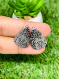 Black Fossil Coral Cabochon Pairs • Code B19-B24 • AAA Quality • AAA Quality • Natural Fossil coral Cabs