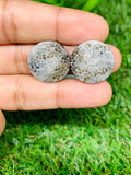 Black Fossil Coral Cabochon Pairs • Code B25-B30  • AAA Quality  • Natural Fossil coral Cabs