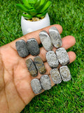 Black Fossil Coral Cabochon Pairs • Code B37-B42  • AAA Quality  • Natural Fossil coral Cabs